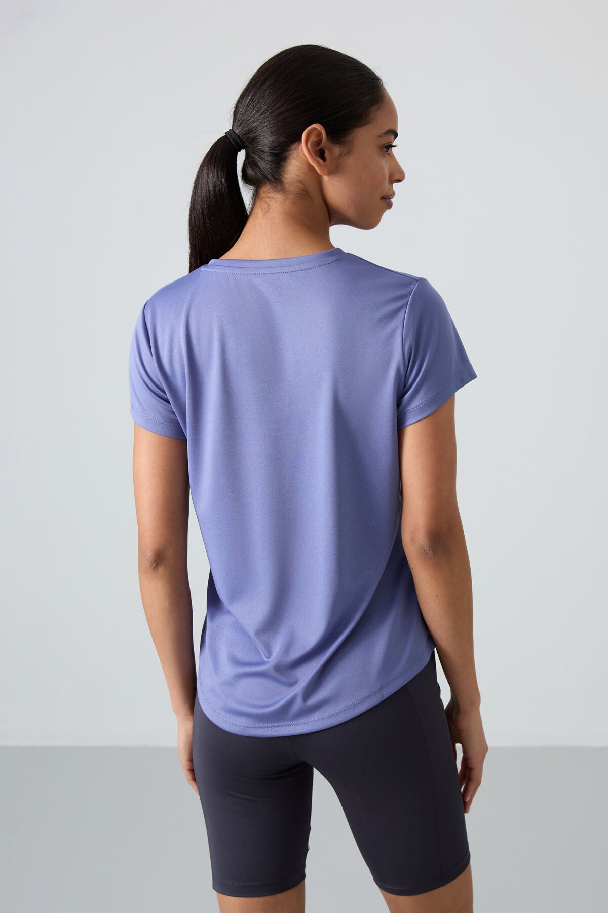 Plato Polyester Breathable Textured Thin Flexible Standard Fit Performance Women's T-Shirt - 97283