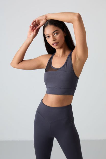 Anthracite Polyester Flexible Standard Fit Performance Women's Tights Set - 95331