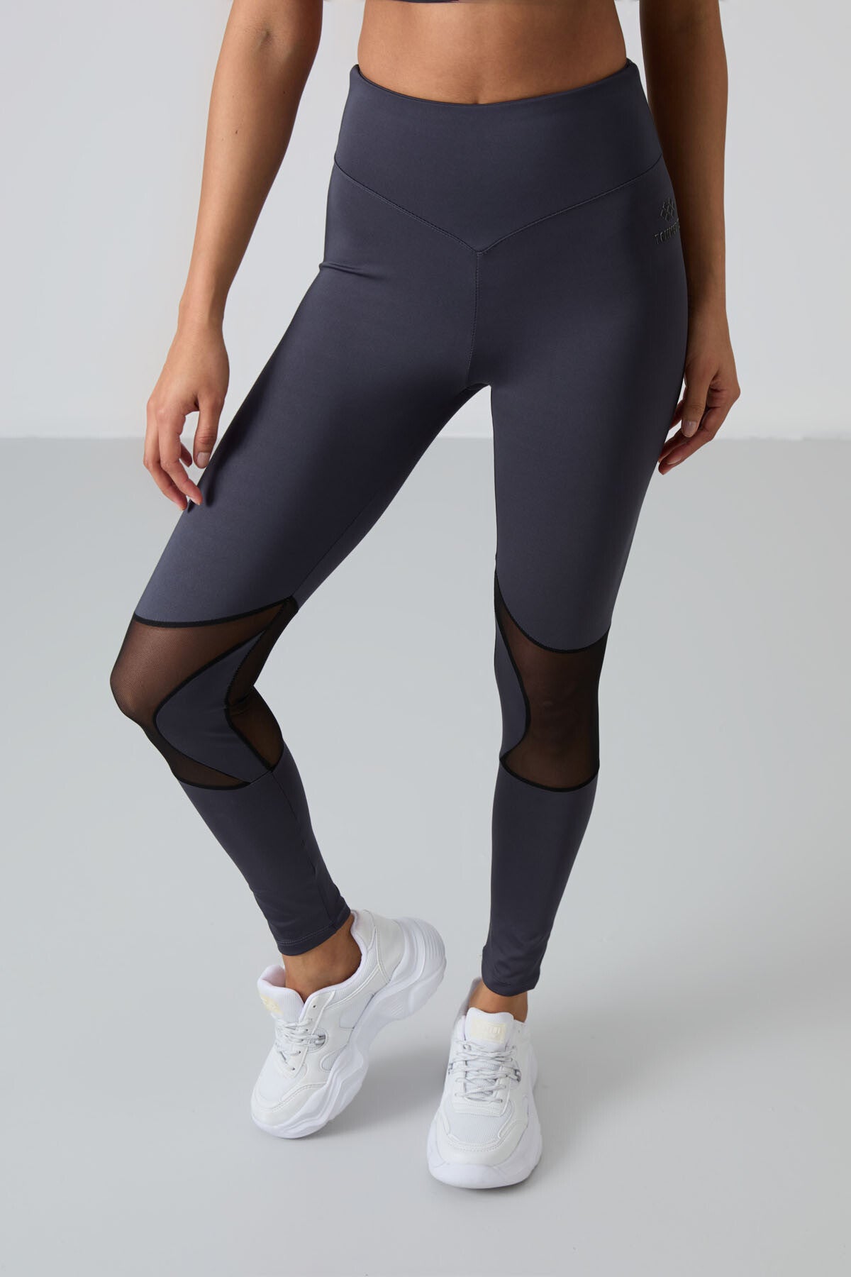 Anthracite Polyester Flexible Standard Fit Performance Women's Tights Set - 95331