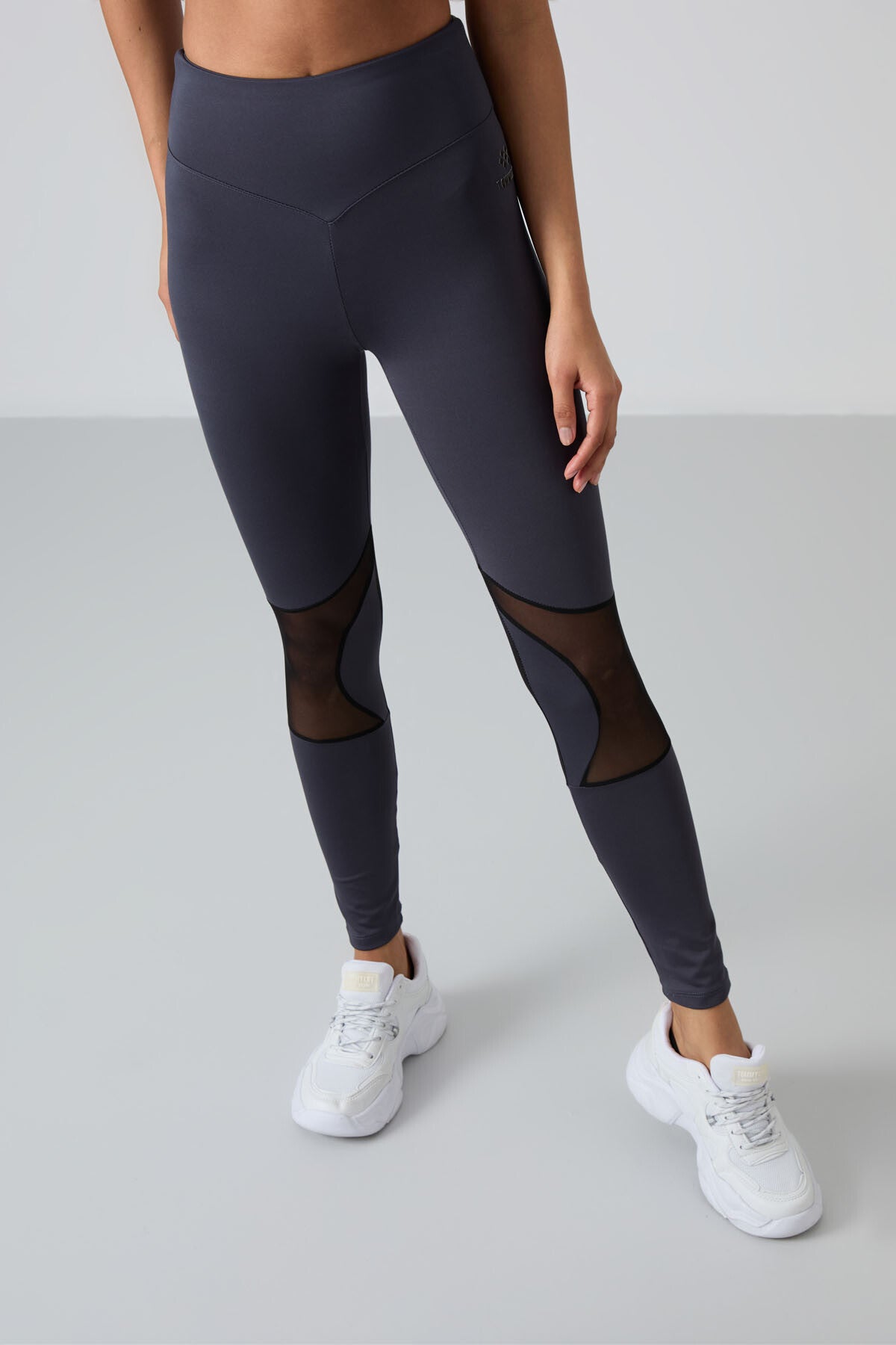 Anthracite Polyester Flexible Standard Fit Performance Women's Tights Set - 95331
