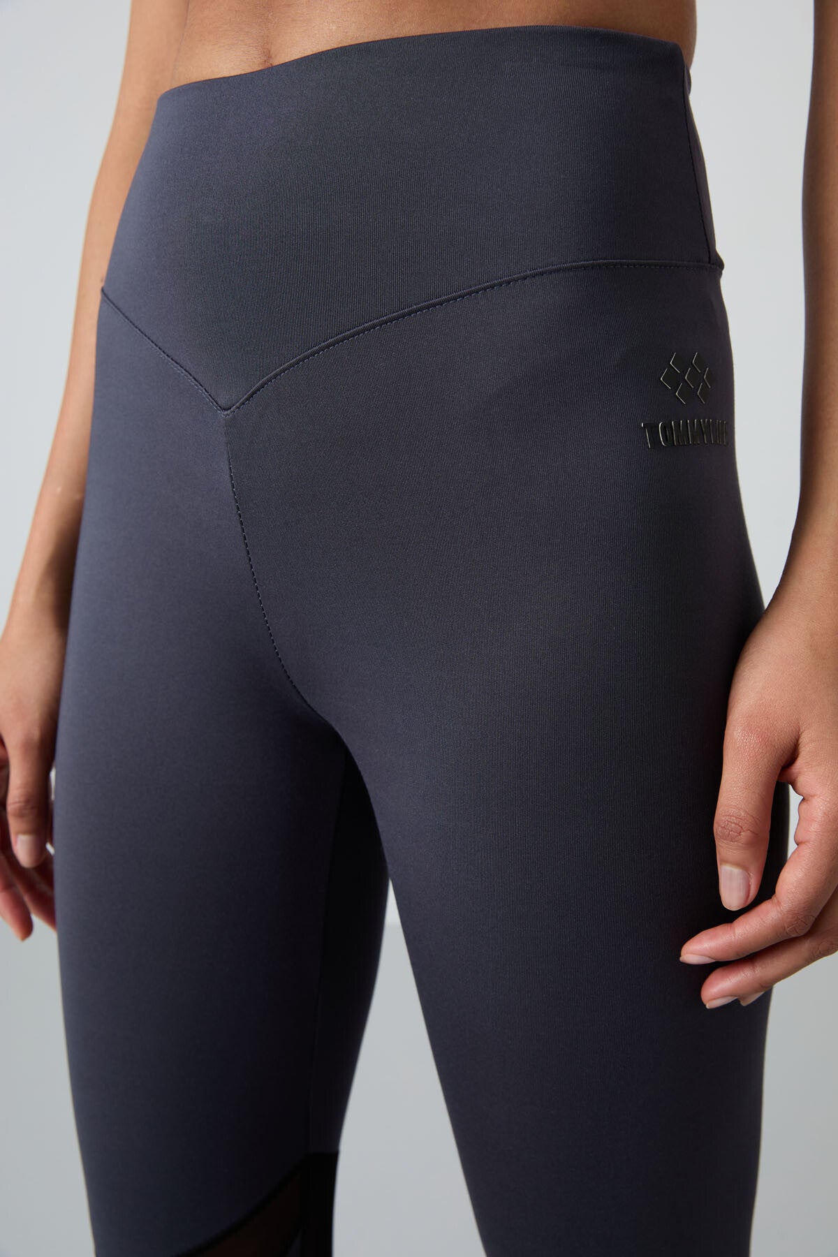 Anthracite Polyester Flexible Standard Fit Performance Women's Tights Set - 95331