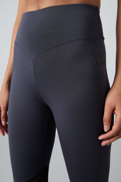 Anthracite Polyester Flexible Standard Fit Performance Women's Tights Set - 95331