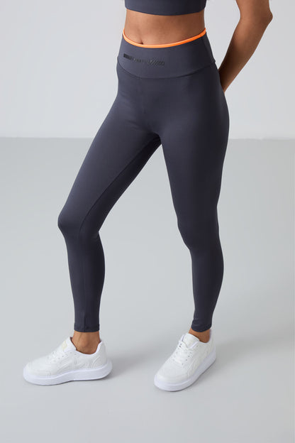 Anthracite Polyester Flexible Standard Fit Performance Women's Tights Set - 95333