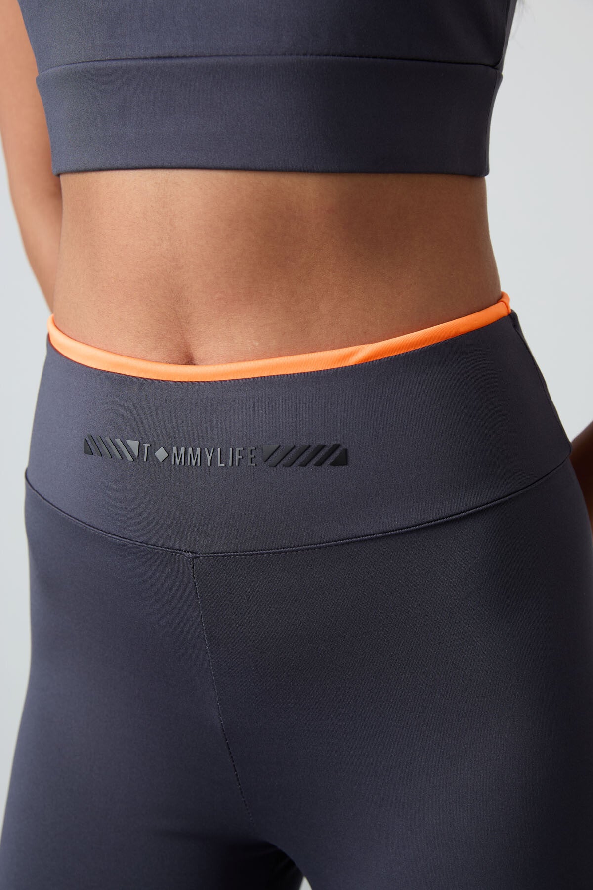 Anthracite Polyester Flexible Standard Fit Performance Women's Tights Set - 95333