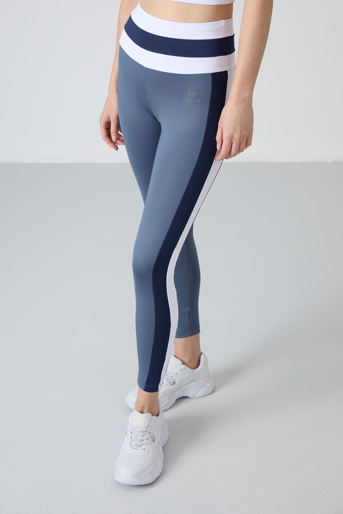Petrol Polyester Flexible Standard Fit Performance Women's Tights Set - 95335