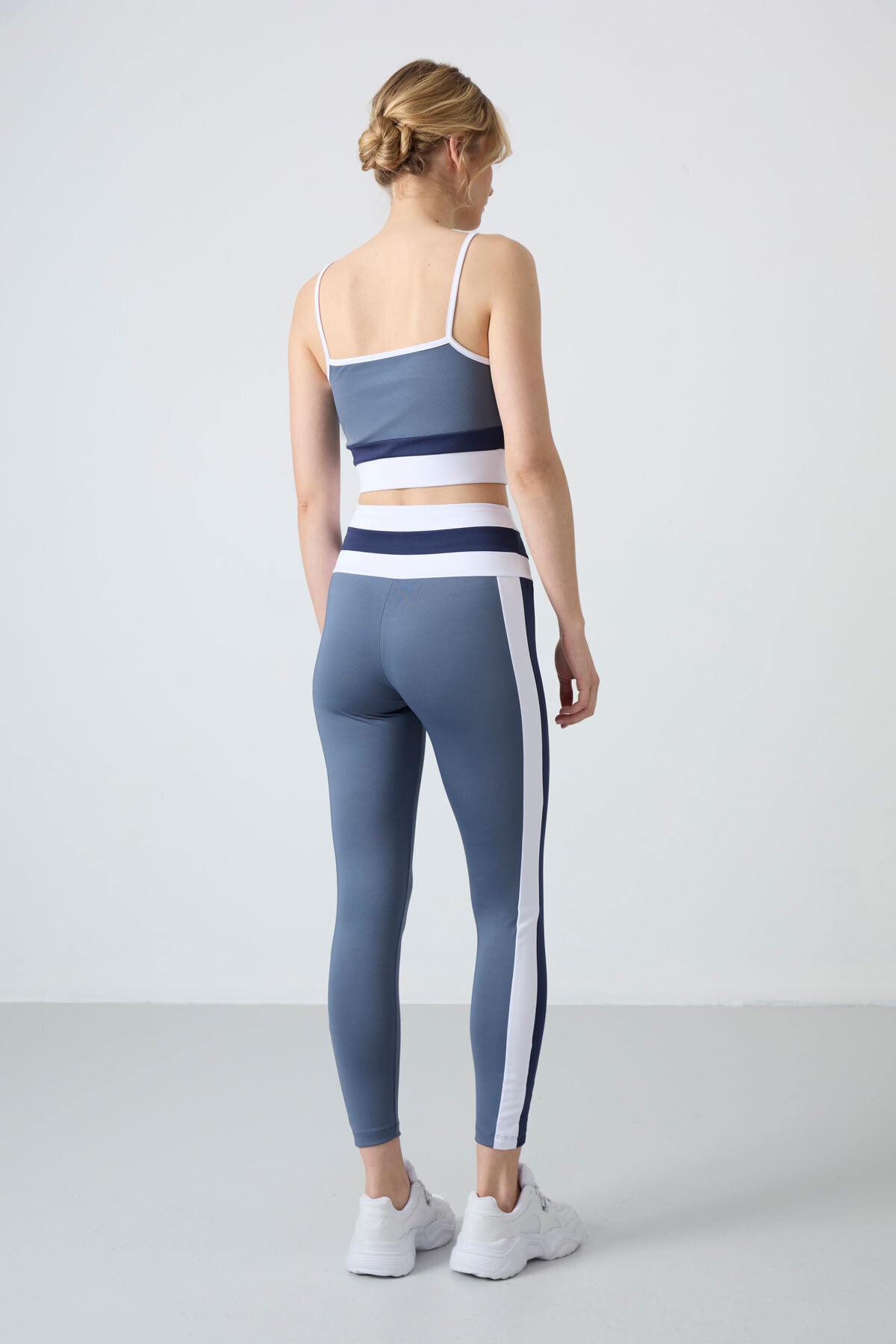 Petrol Polyester Flexible Standard Fit Performance Women's Tights Set - 95335