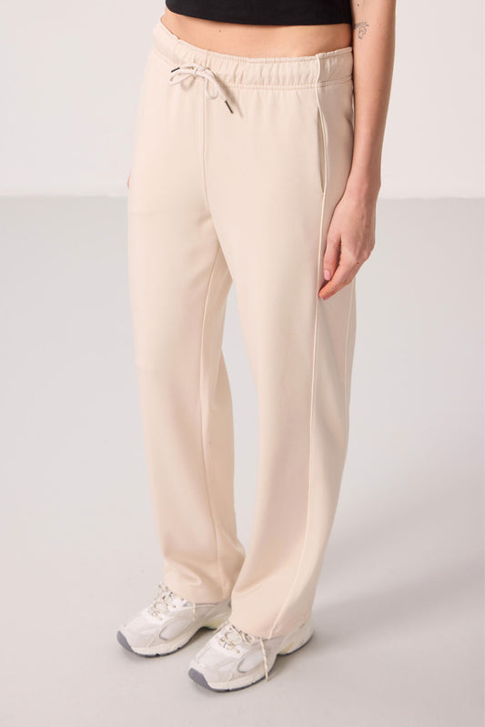 Soft Woven Side Panel Detailed Wide Leg Women's Palazzo Trousers - 94669
