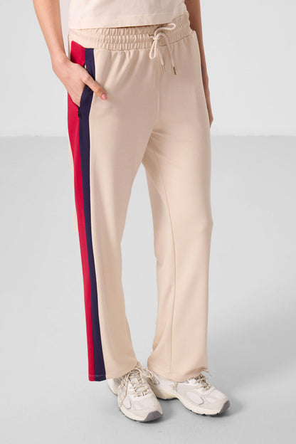 Soft Woven Side Panel Detailed Wide Leg Women's Palazzo Trousers - 94671