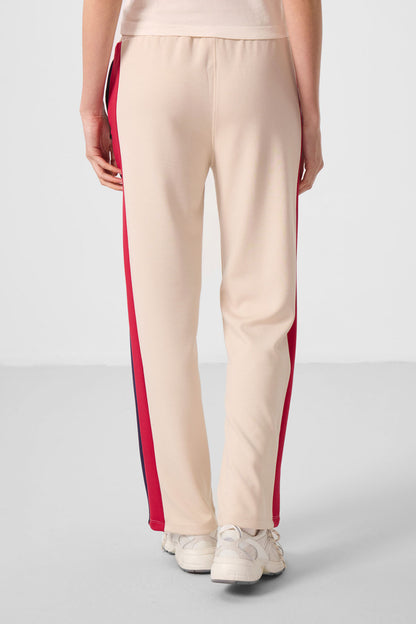Soft Woven Side Panel Detailed Wide Leg Women's Palazzo Trousers - 94671
