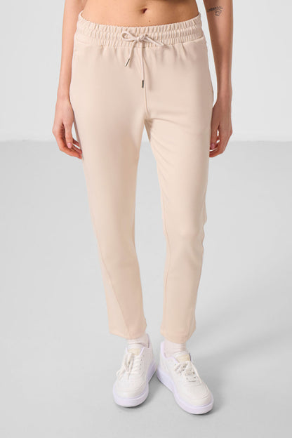 Soft Woven Textured Hidden Zipper Slim Fit Women's Trousers - 94668