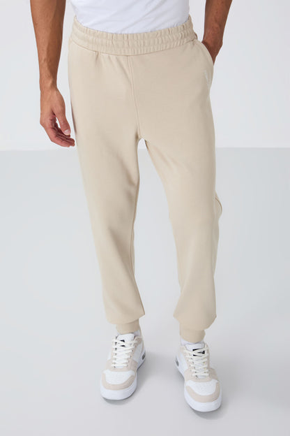 Compact Knit Cotton Thick Smooth Textured Hooded Comfort Fit Men's Tracksuit Set - 85262