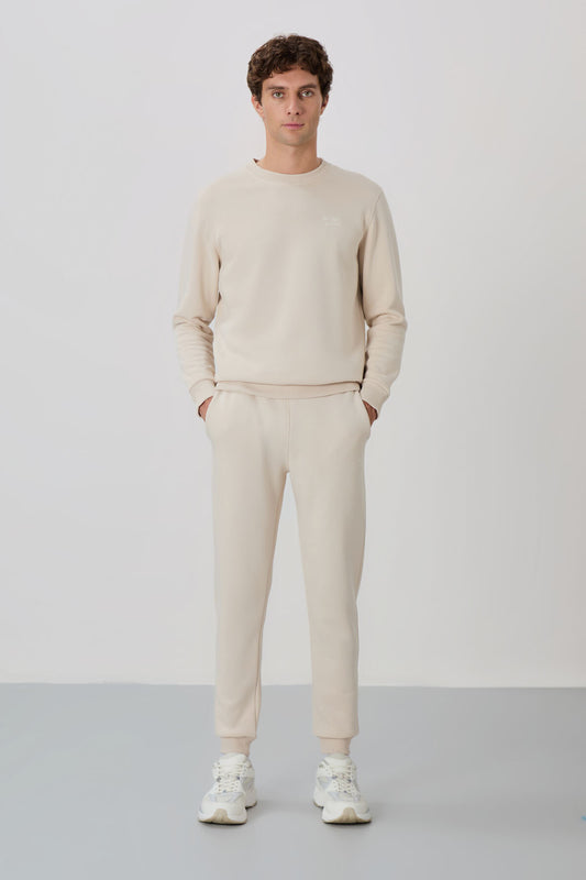 Andy Bej Sand-Colored Men's Tracksuit Set - 85190