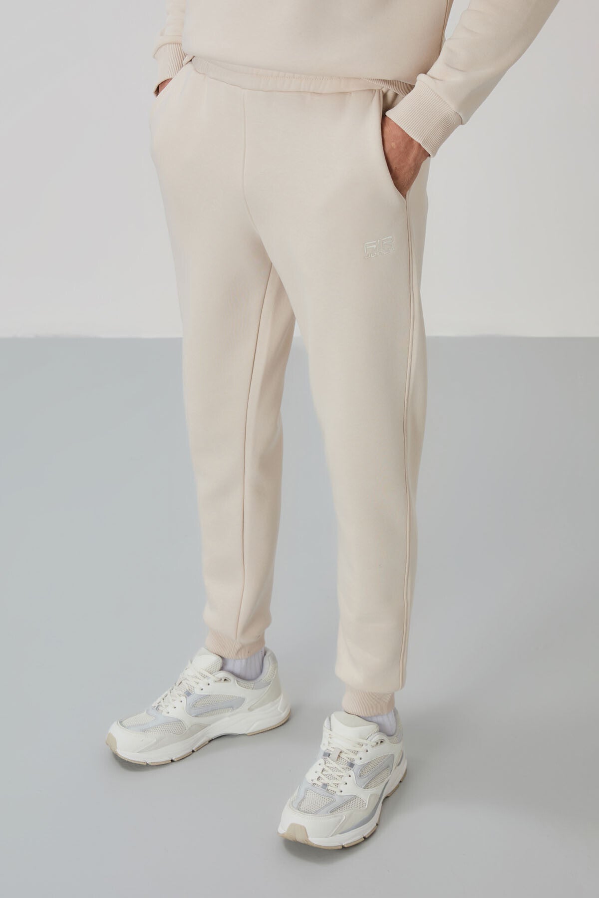 Andy Bej Sand-Colored Men's Tracksuit Set - 85190