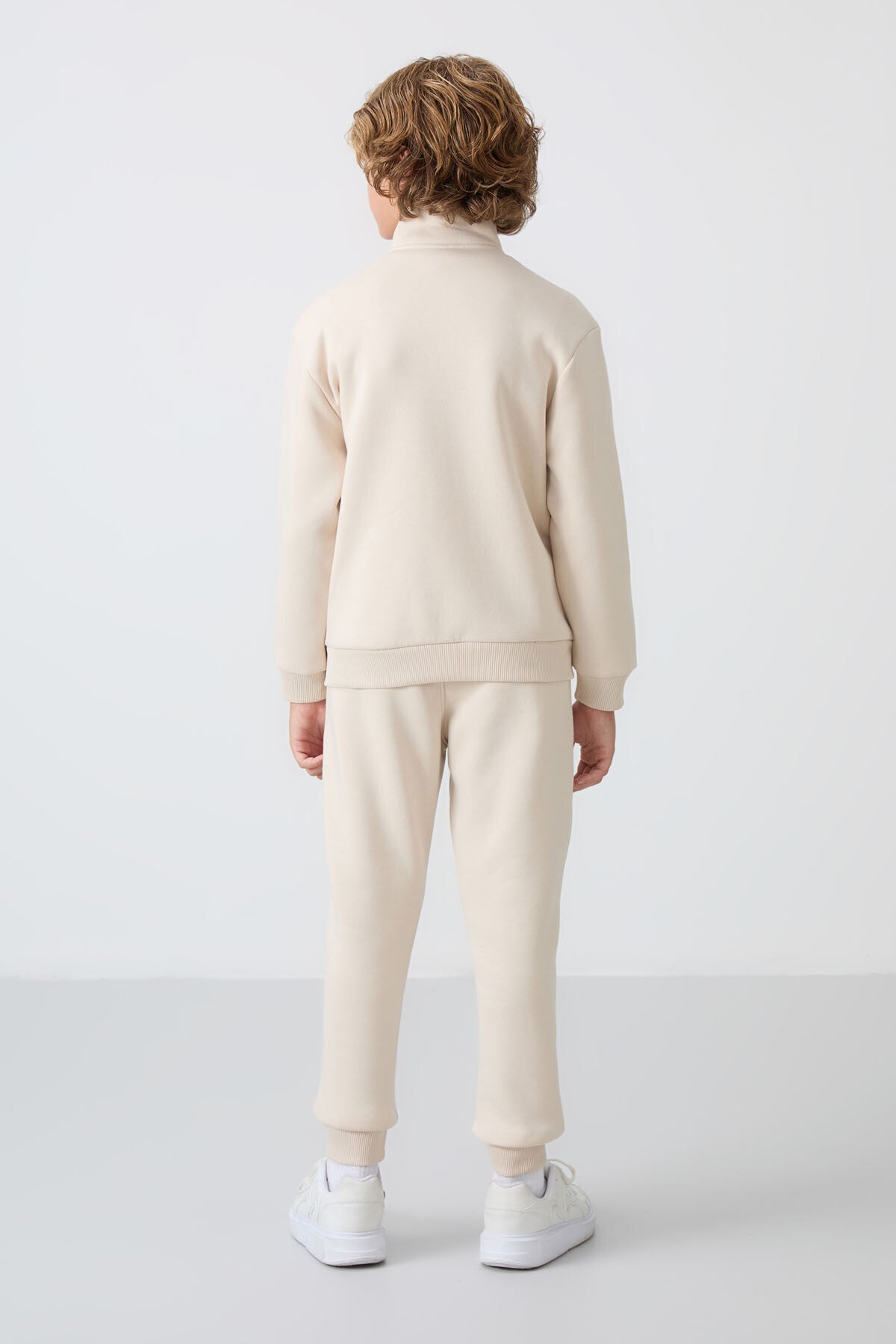 Cotton Thick Inner Fleece Soft Textured Standard Fit Embroidered Boys Tracksuit Set - 11256