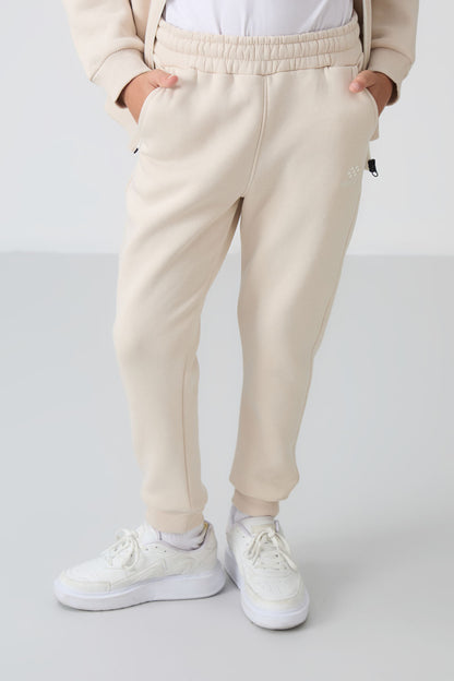 Cotton Thick Inner Fleece Soft Textured Standard Fit Embroidered Boys Tracksuit Set - 11256