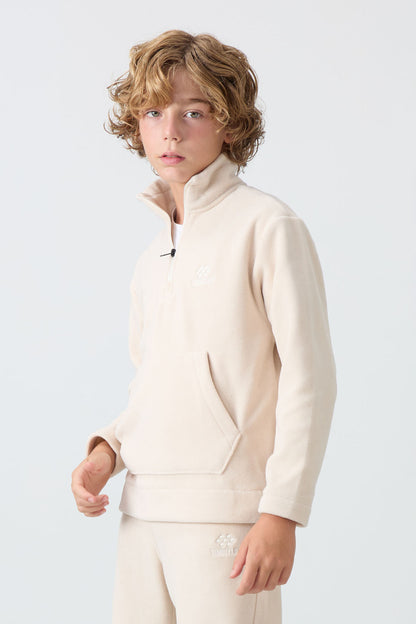 Thick Soft Textured Standard Fit Embroidered Fleece Boys' Tracksuit Set - 11218