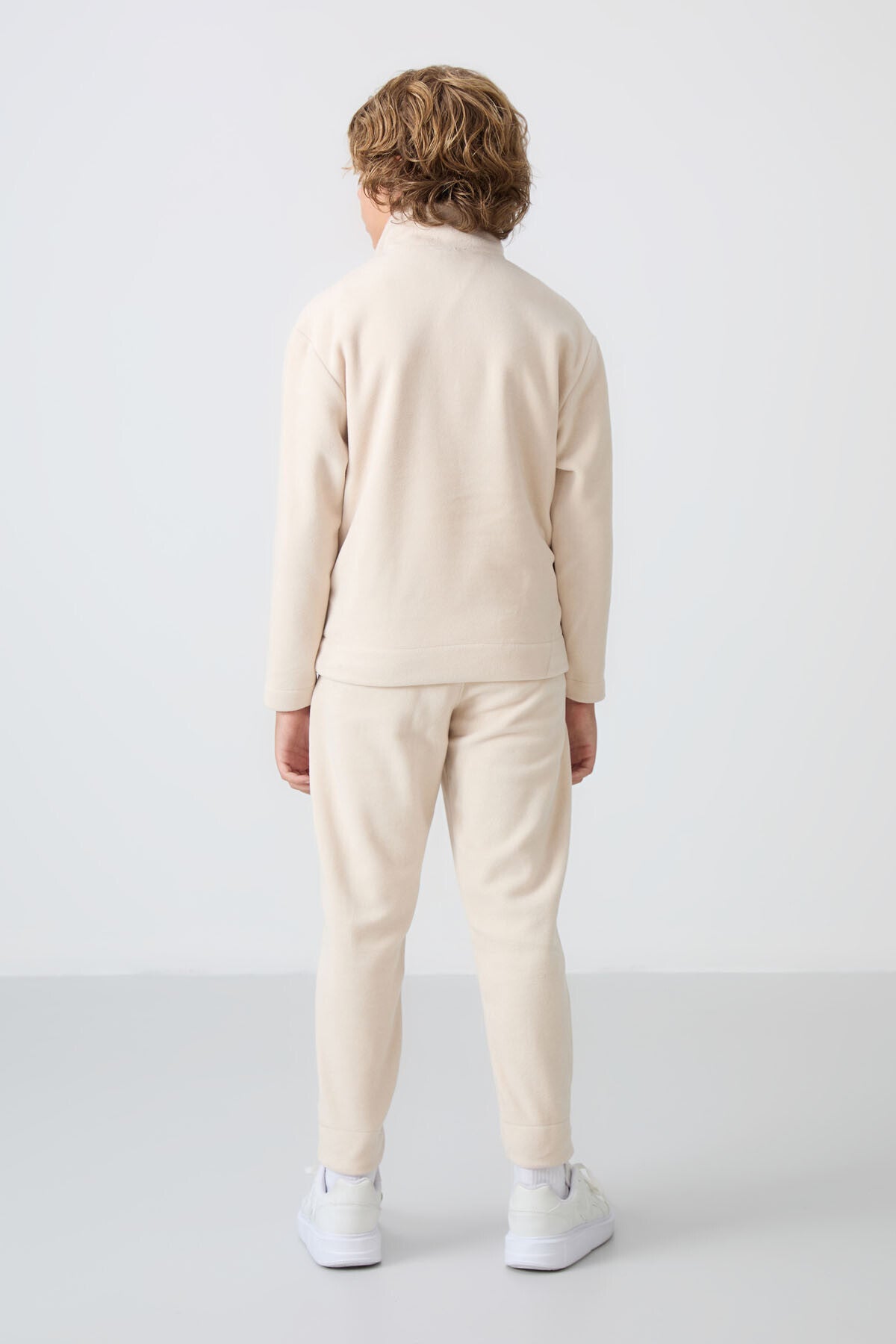 Thick Soft Textured Standard Fit Embroidered Fleece Boys' Tracksuit Set - 11218