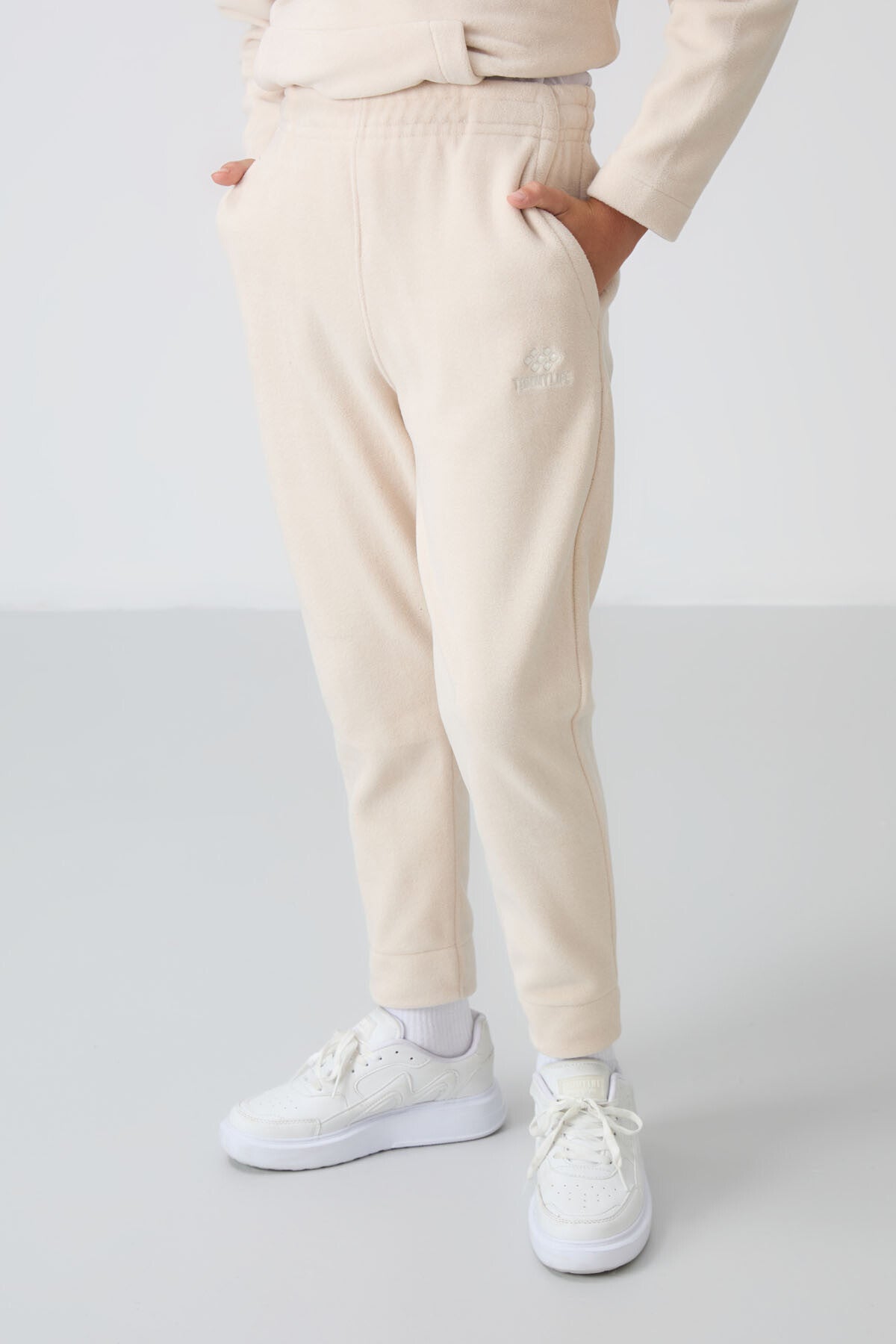 Thick Soft Textured Standard Fit Embroidered Fleece Boys' Tracksuit Set - 11218