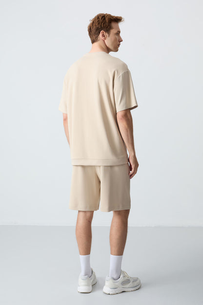 Cotton Thick Soft Textured Comfort Fit Basic Men's Shorts Set - 85257