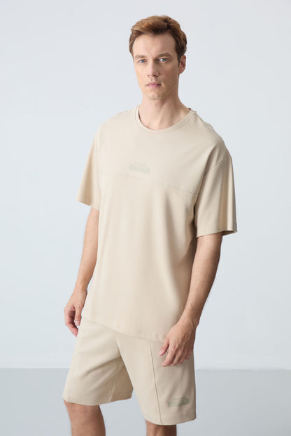 Cotton Thick Soft Textured Oversize Fit Basic Men's Shorts Set - 85259