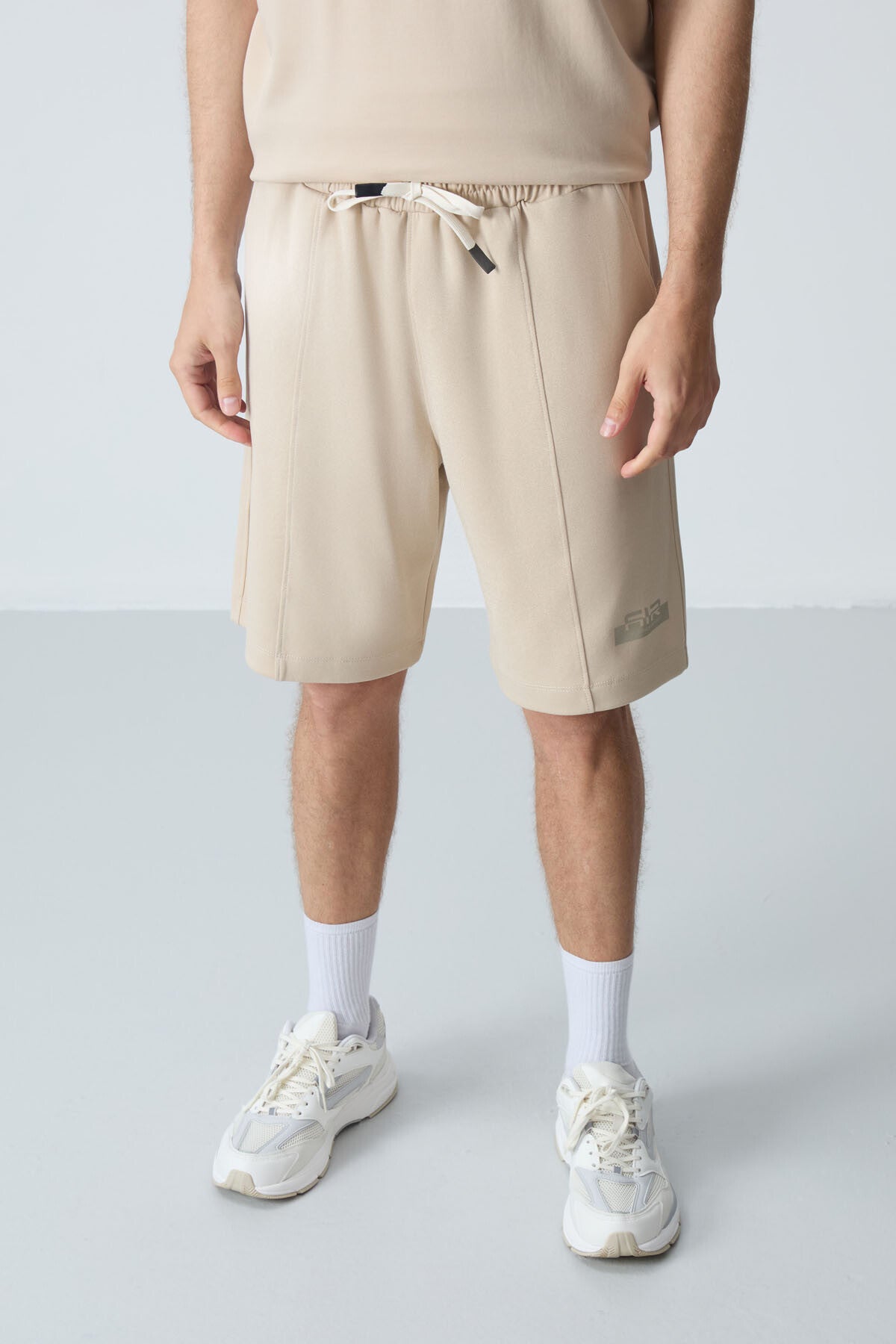 Cotton Thick Soft Textured Oversize Fit Basic Men's Shorts Set - 85259