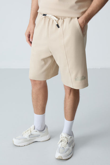 Cotton Thick Soft Textured Oversize Fit Basic Men's Shorts Set - 85259