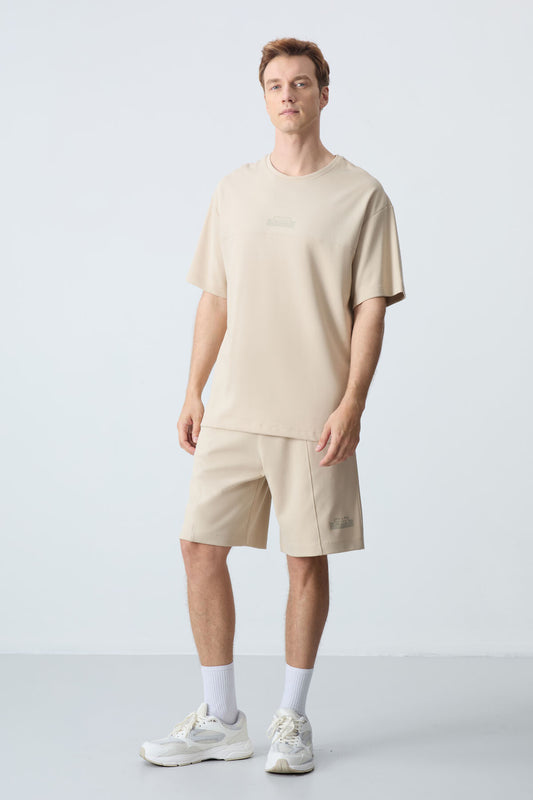 Cotton Thick Soft Textured Oversize Fit Basic Men's Shorts Set - 85259