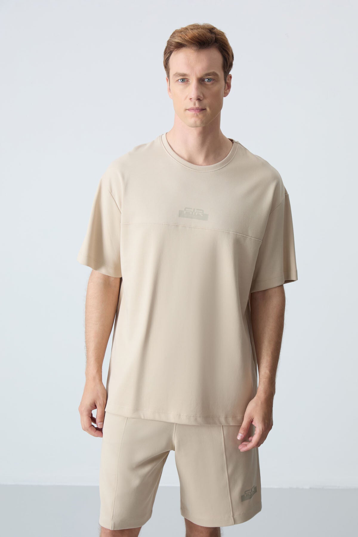 Cotton Thick Soft Textured Oversize Fit Basic Men's Shorts Set - 85259