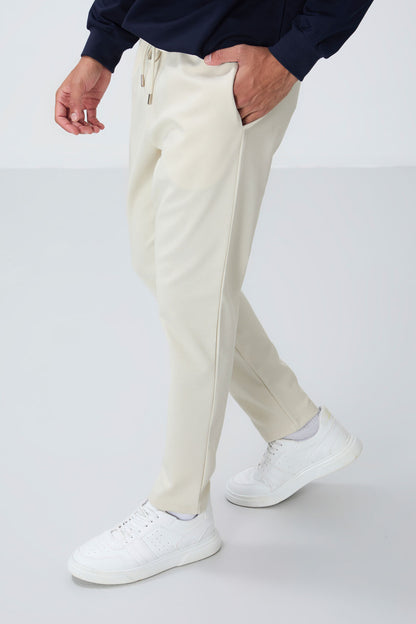 Textured Surface Standard Fit Men's Tracksuit Bottom - 82155