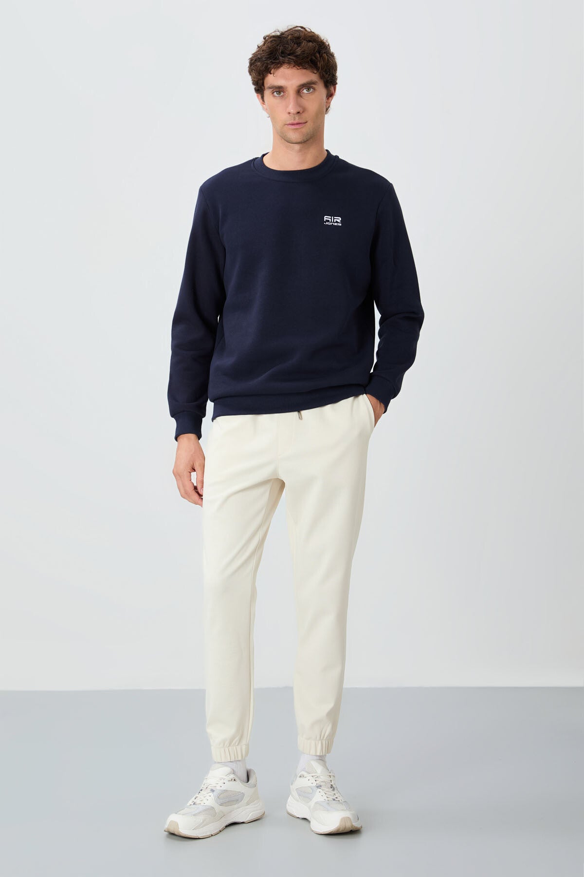 Textured Surface Standard Fit Men's Tracksuit Bottom - 82156