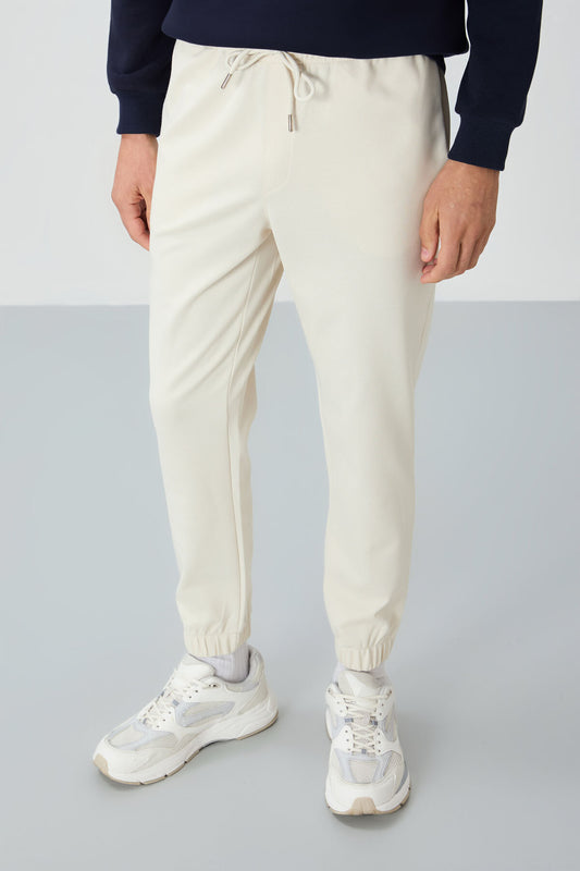 Textured Surface Standard Fit Men's Tracksuit Bottom - 82156