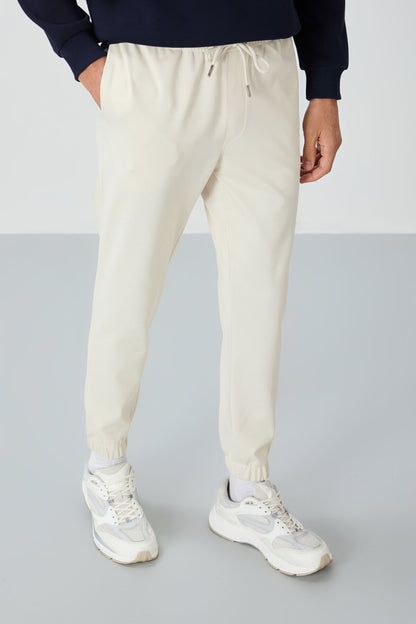 Textured Surface Standard Fit Men's Tracksuit Bottom - 82156