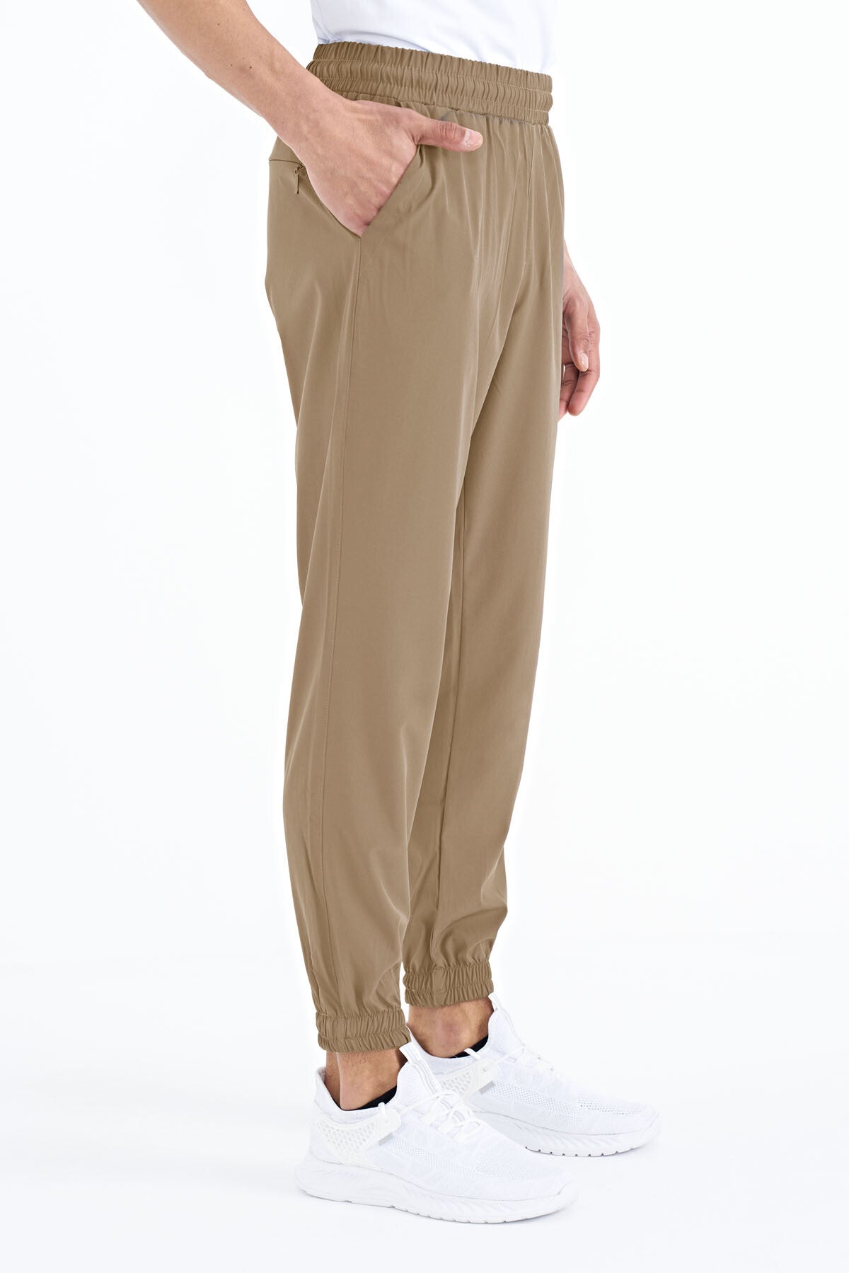 Men's Basic Pocketed Laced Comfortable Elastic Bottom Tracksuit Pants - 84826