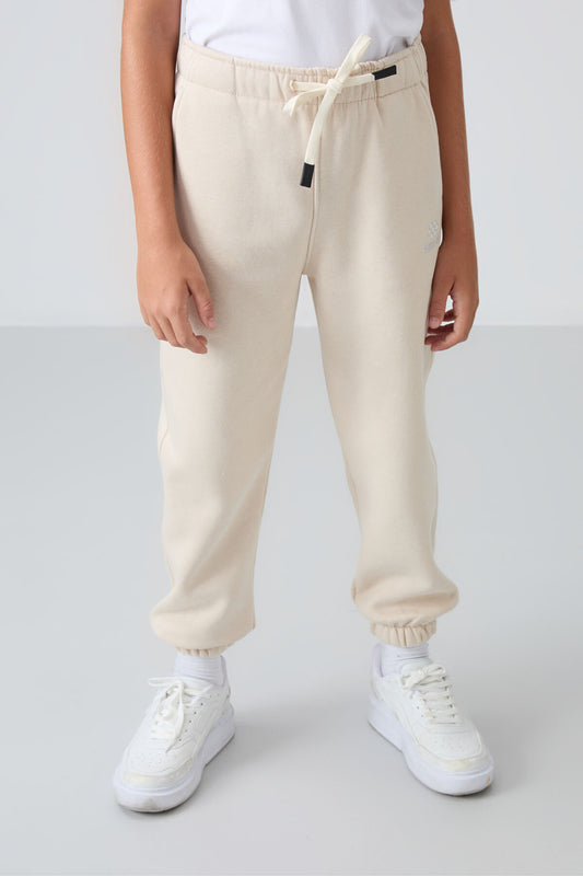 Cotton Thick Inner Fleece Soft Textured Standard Fit Printed Boys' Tracksuit Bottom - 11225