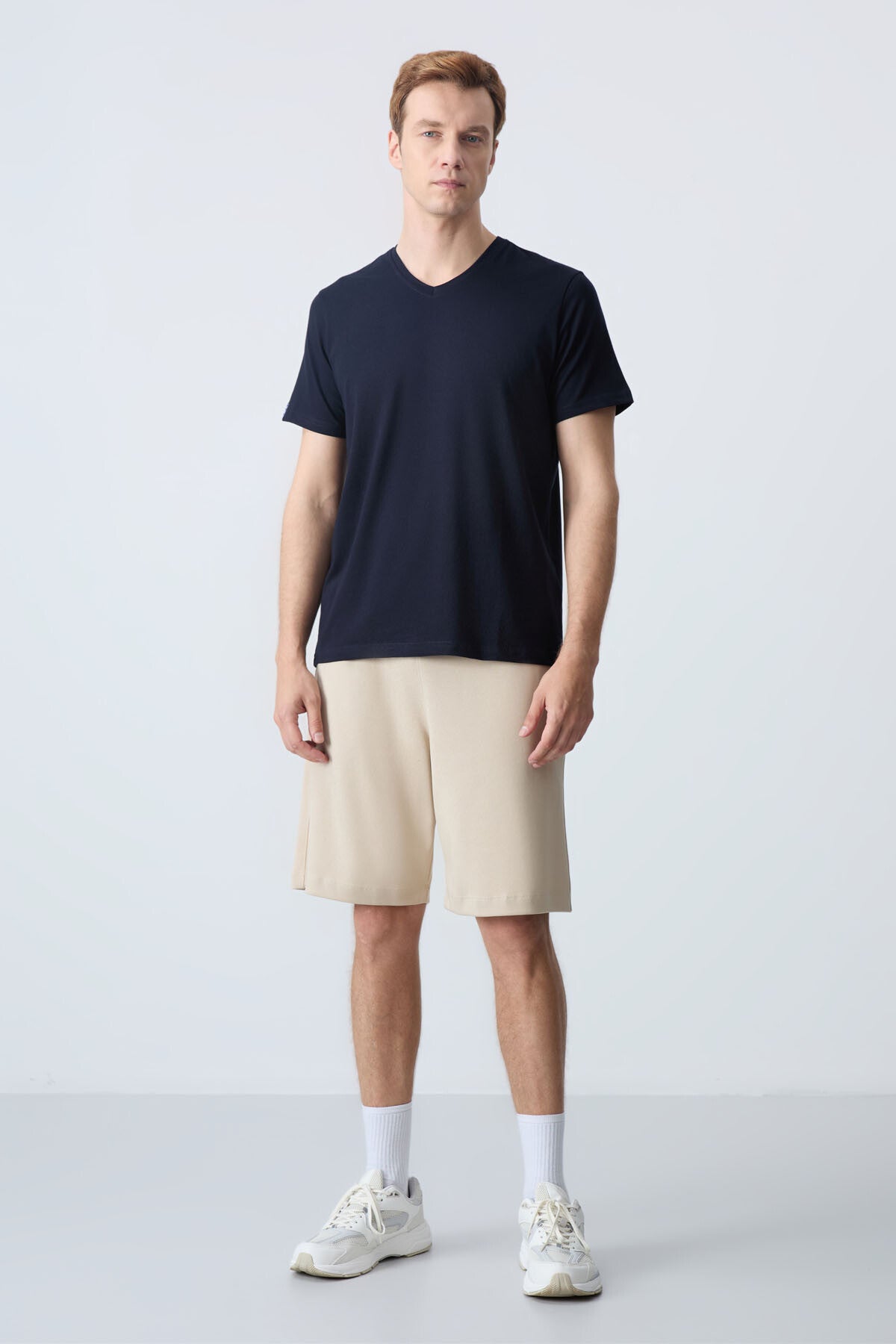 Cotton Thick Soft Textured Standard Fit Basic Men's Shorts - 81275