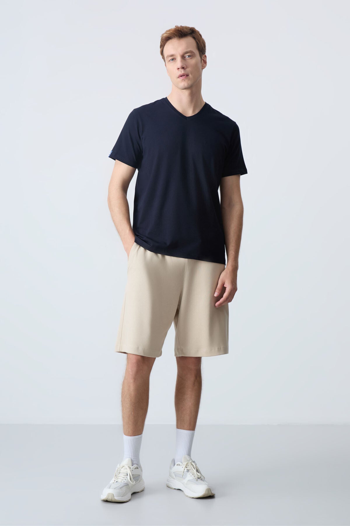Cotton Thick Soft Textured Standard Fit Basic Men's Shorts - 81275