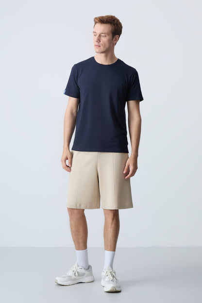 Cotton Thick Soft Textured Standard Fit Basic Men's Shorts - 81277