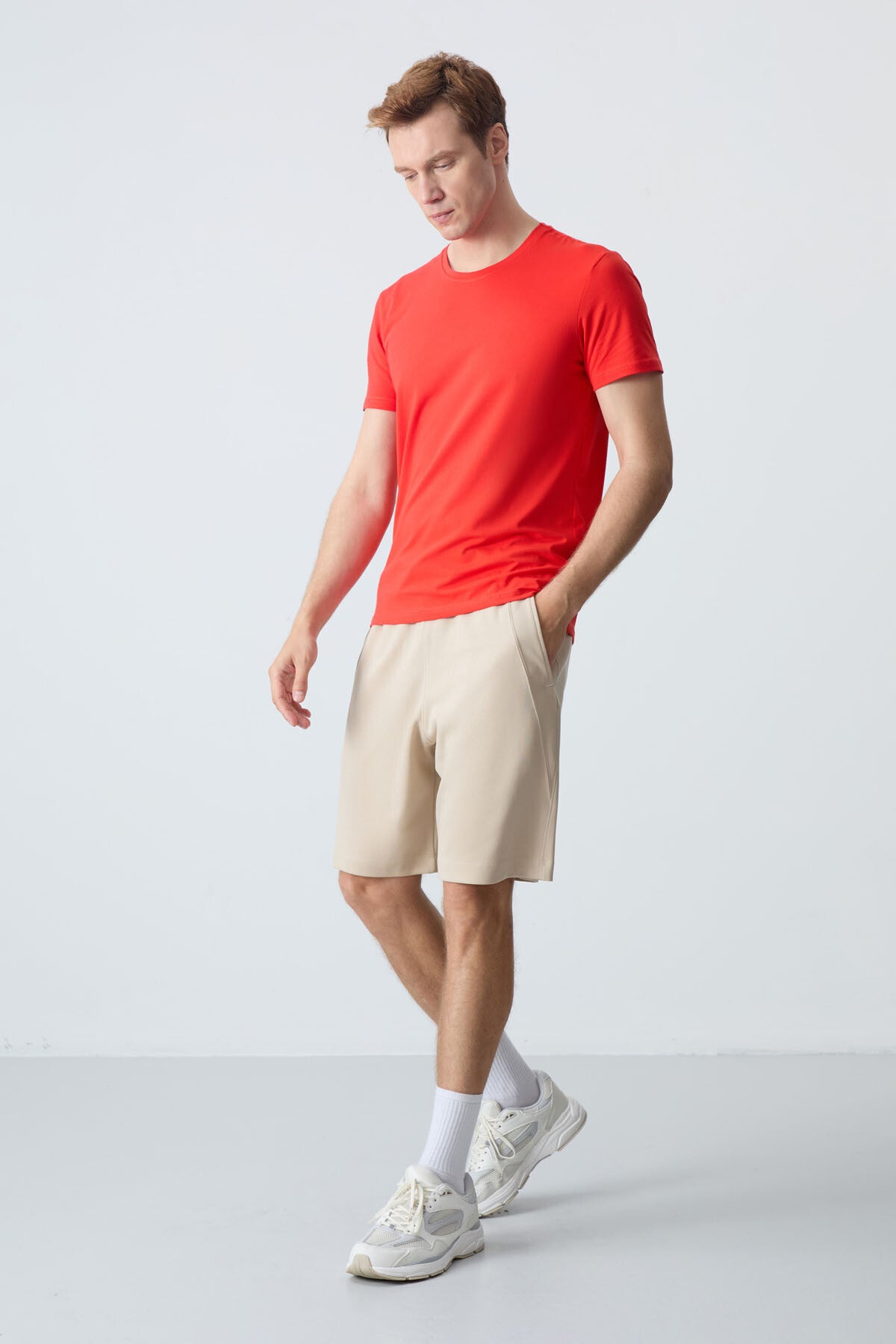 Cotton Thick Soft Textured Standard Fit Basic Men's Shorts - 81278