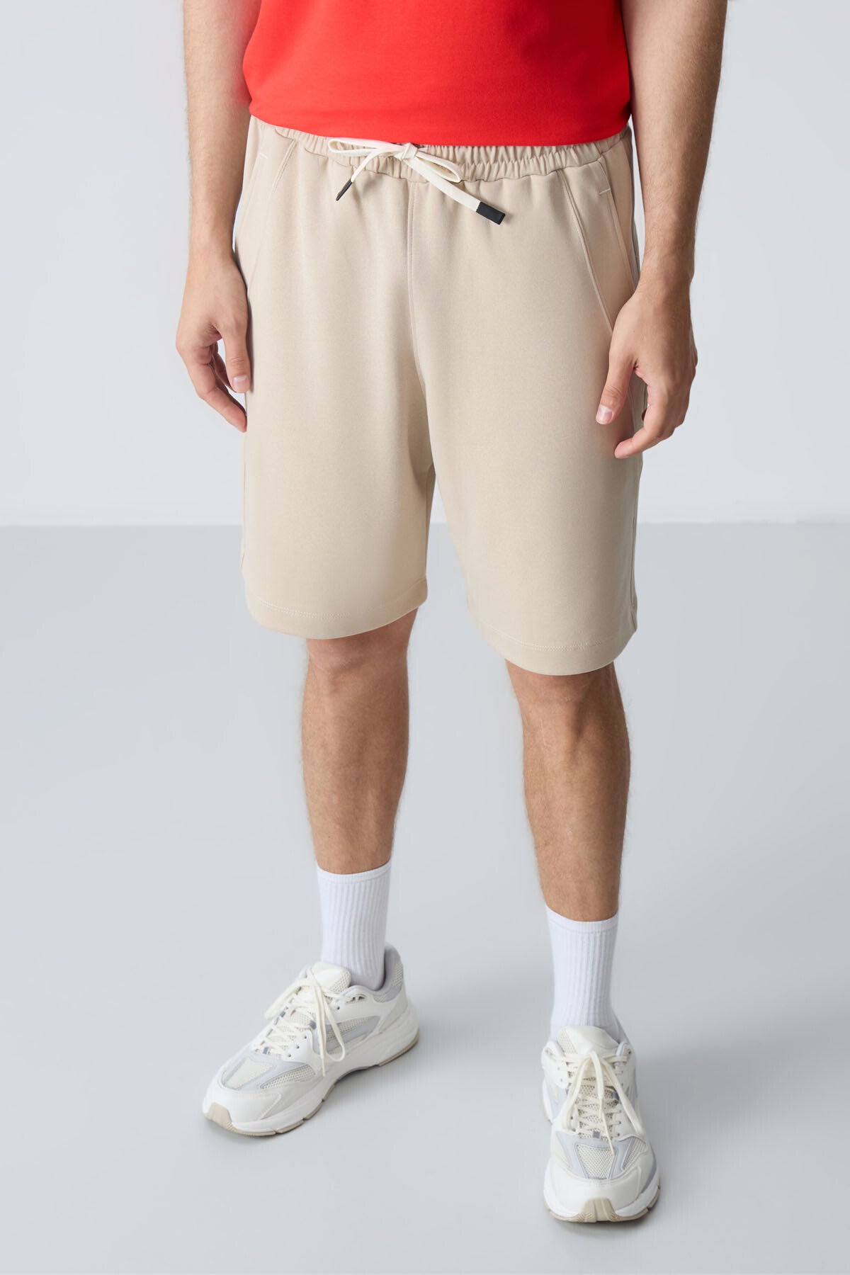 Cotton Thick Soft Textured Standard Fit Basic Men's Shorts - 81278