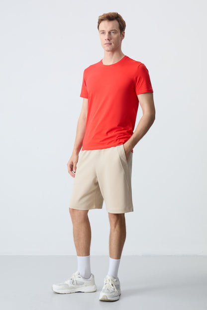 Cotton Thick Soft Textured Standard Fit Basic Men's Shorts - 81278