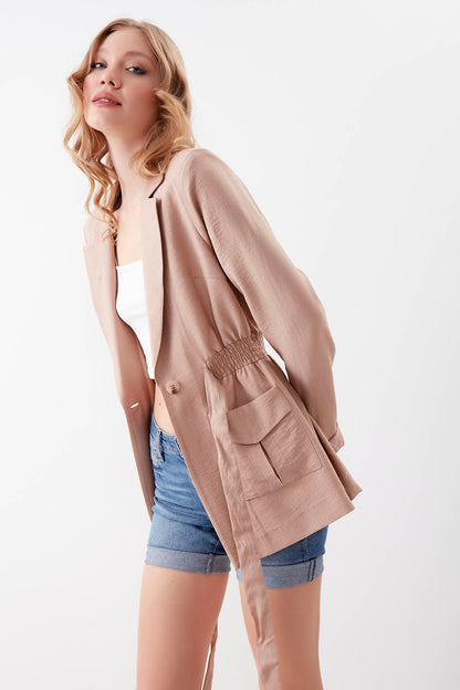 JACKET WITH WAIST TIE