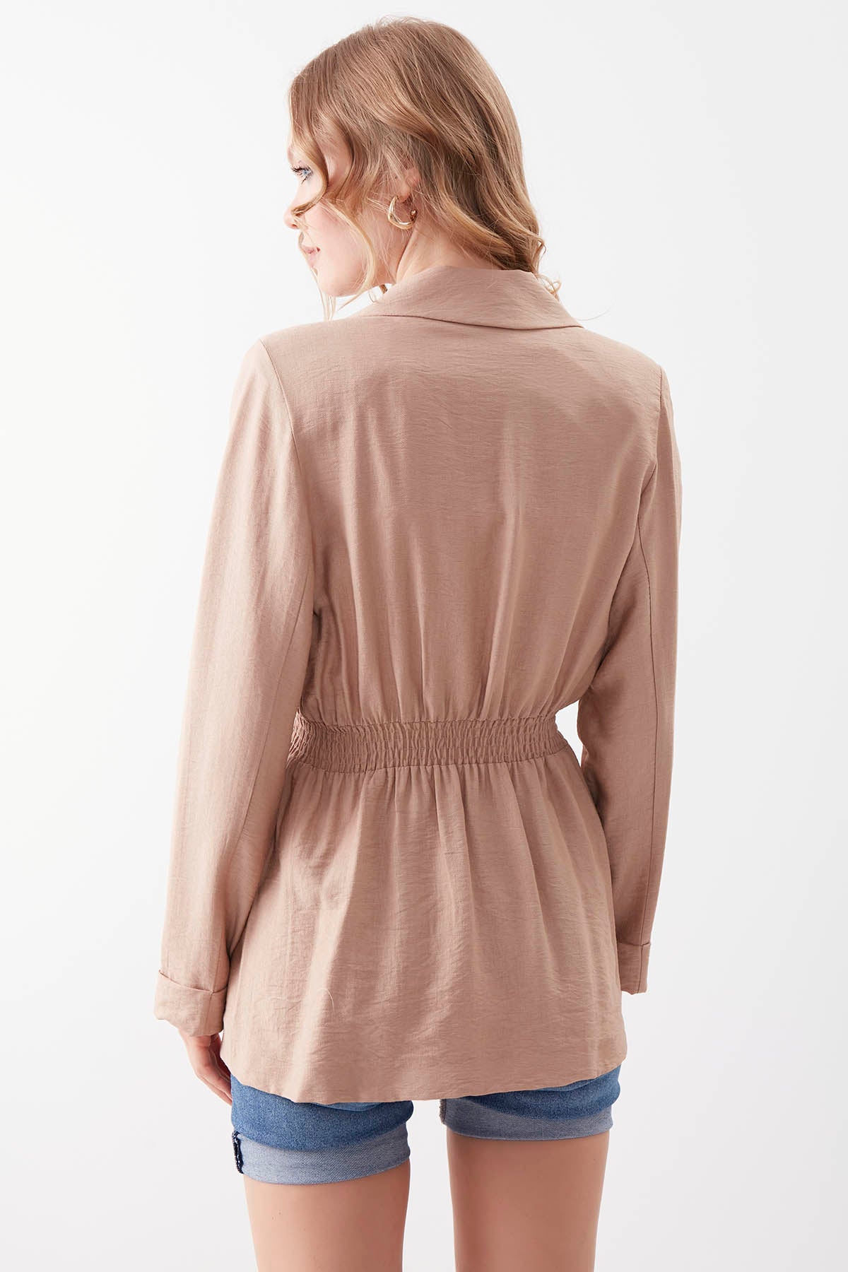 JACKET WITH WAIST TIE