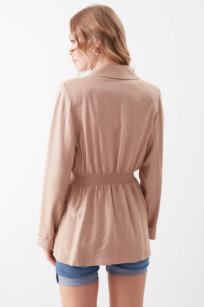 JACKET WITH WAIST TIE