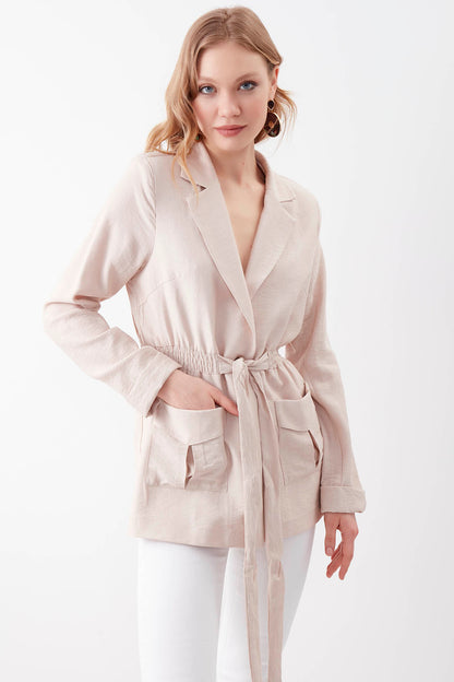 JACKET WITH WAIST TIE