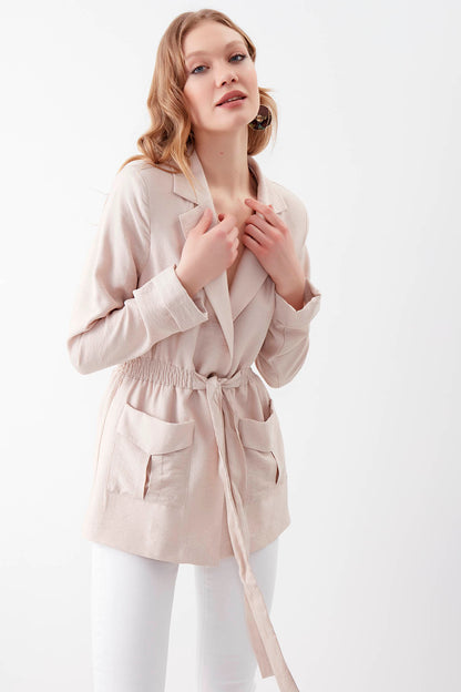 JACKET WITH WAIST TIE