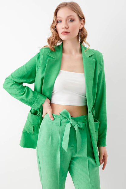 JACKET WITH WAIST TIE