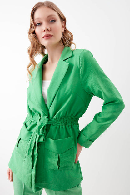 JACKET WITH WAIST TIE