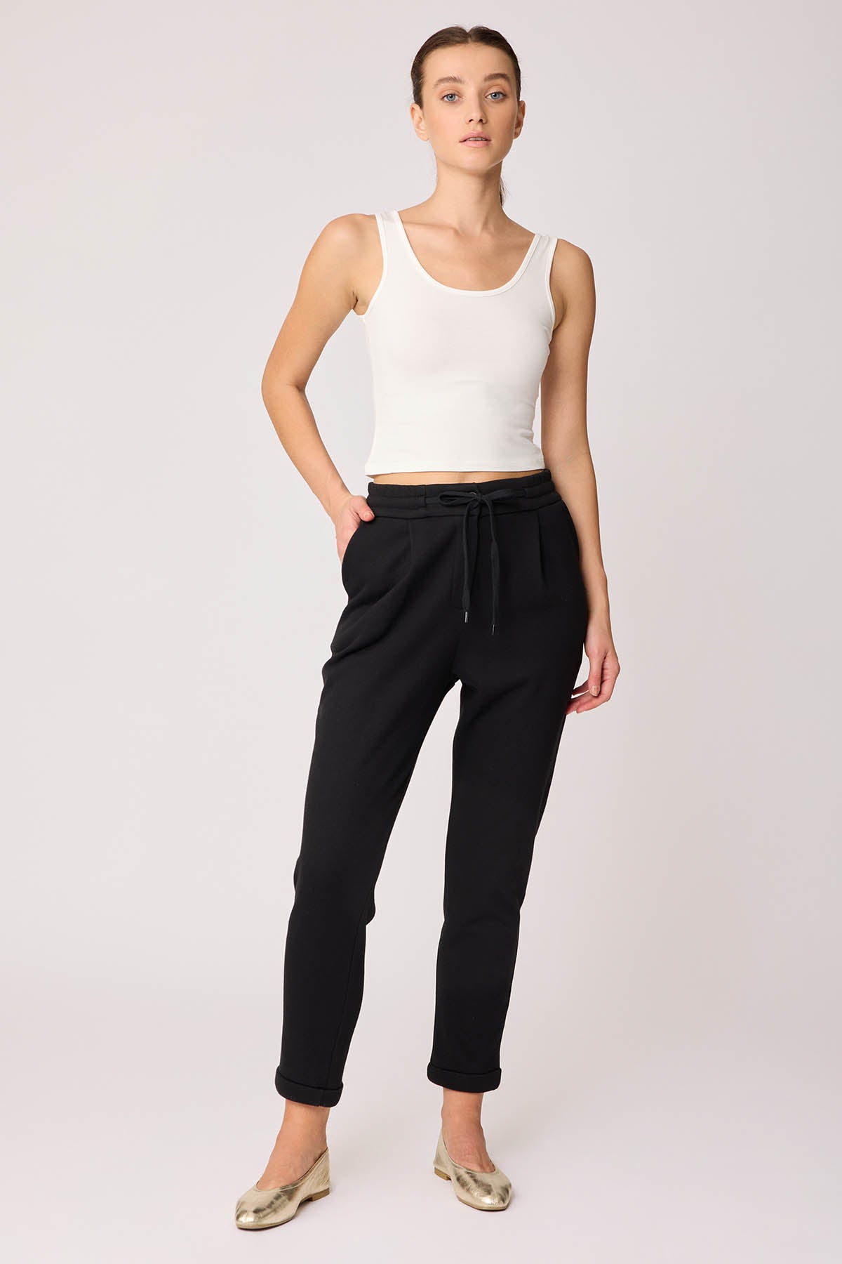 TRACKSUIT TROUSERS WITH LACED POCKETS