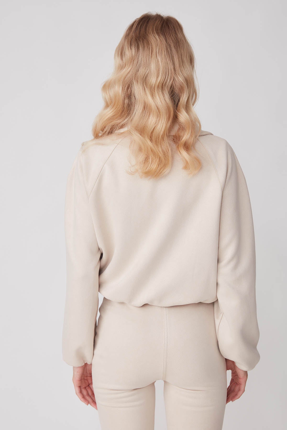 SUEDE JACKET WITH LACED COVER POCKET