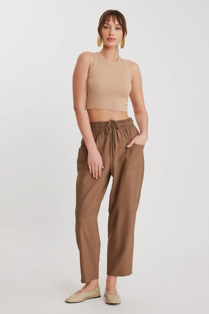 DUAL FRONT POCKET DRAWSTRING TROUSERS